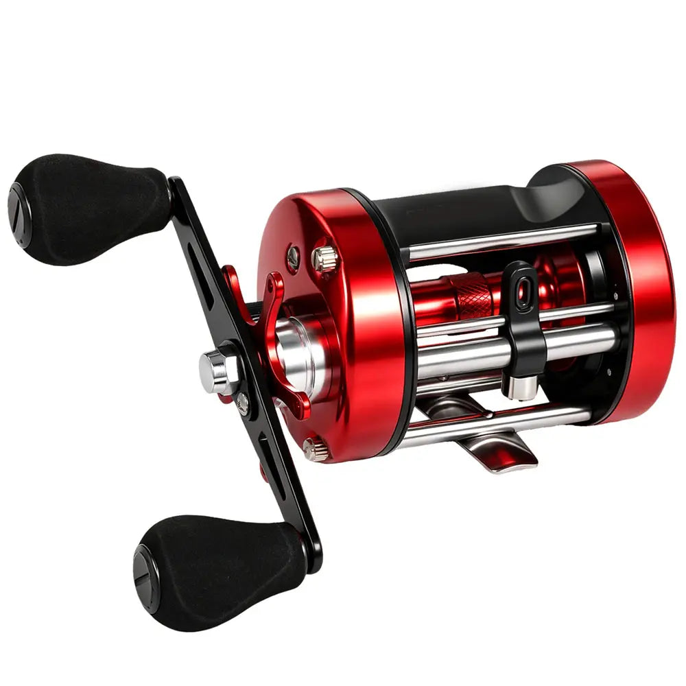 Cattyrant round Low Profile Baitcasting Reel - Centrifugal Brake, 5+1 Bearings, Aluminum Alloy, Oversize Grip, Precision Design - Ideal for Freshwater Catfish Anglers