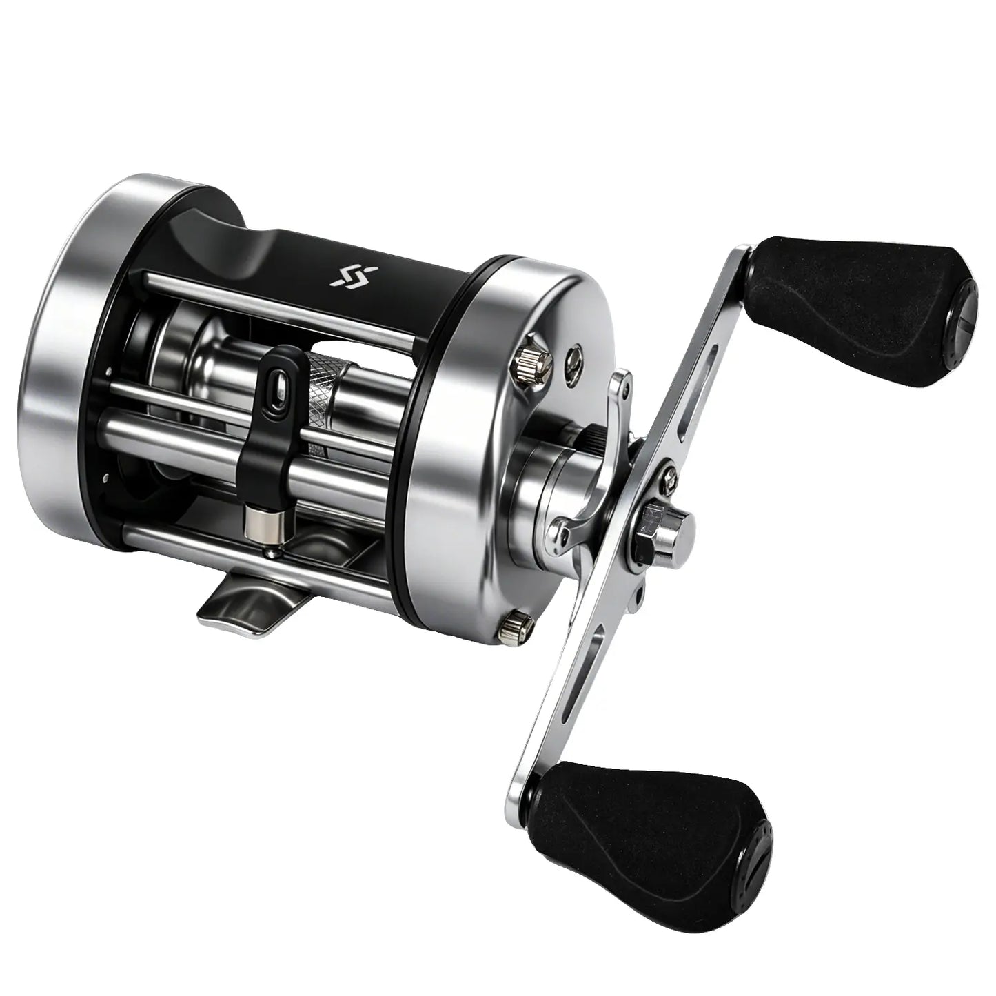 Cattyrant round Low Profile Baitcasting Reel - Centrifugal Brake, 5+1 Bearings, Aluminum Alloy, Oversize Grip, Precision Design - Ideal for Freshwater Catfish Anglers