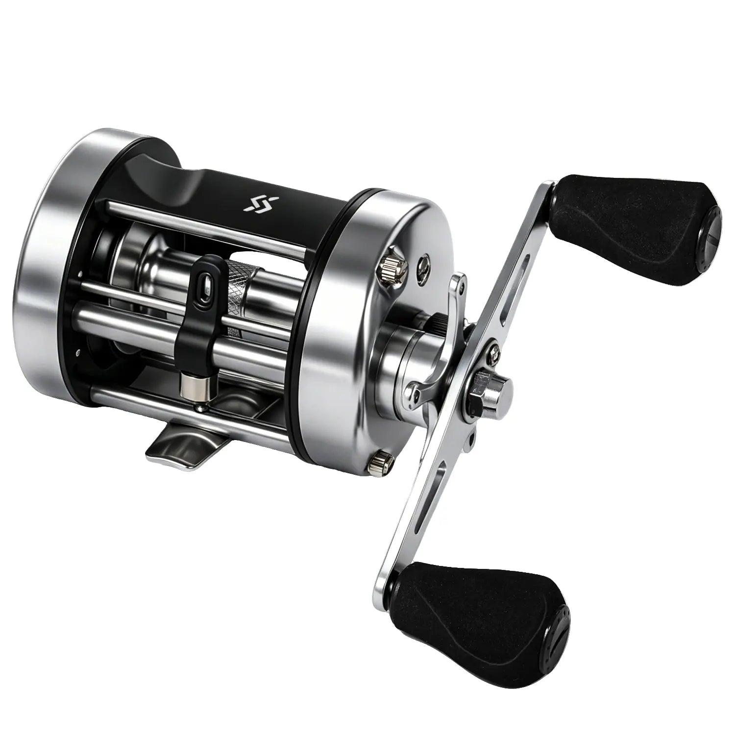 Cattyrant round Low Profile Baitcasting Reel - Centrifugal Brake, 5+1 Bearings, Aluminum Alloy, Oversize Grip, Precision Design - Ideal for Freshwater Catfish Anglers