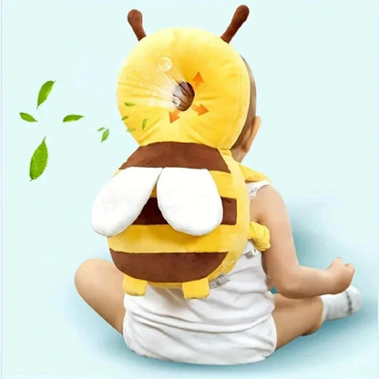 Baby Head Anti-Fall Protector Pillow, Cartoon Breathable Safety Cushion for Toddler Learning Walking Back Head Protection