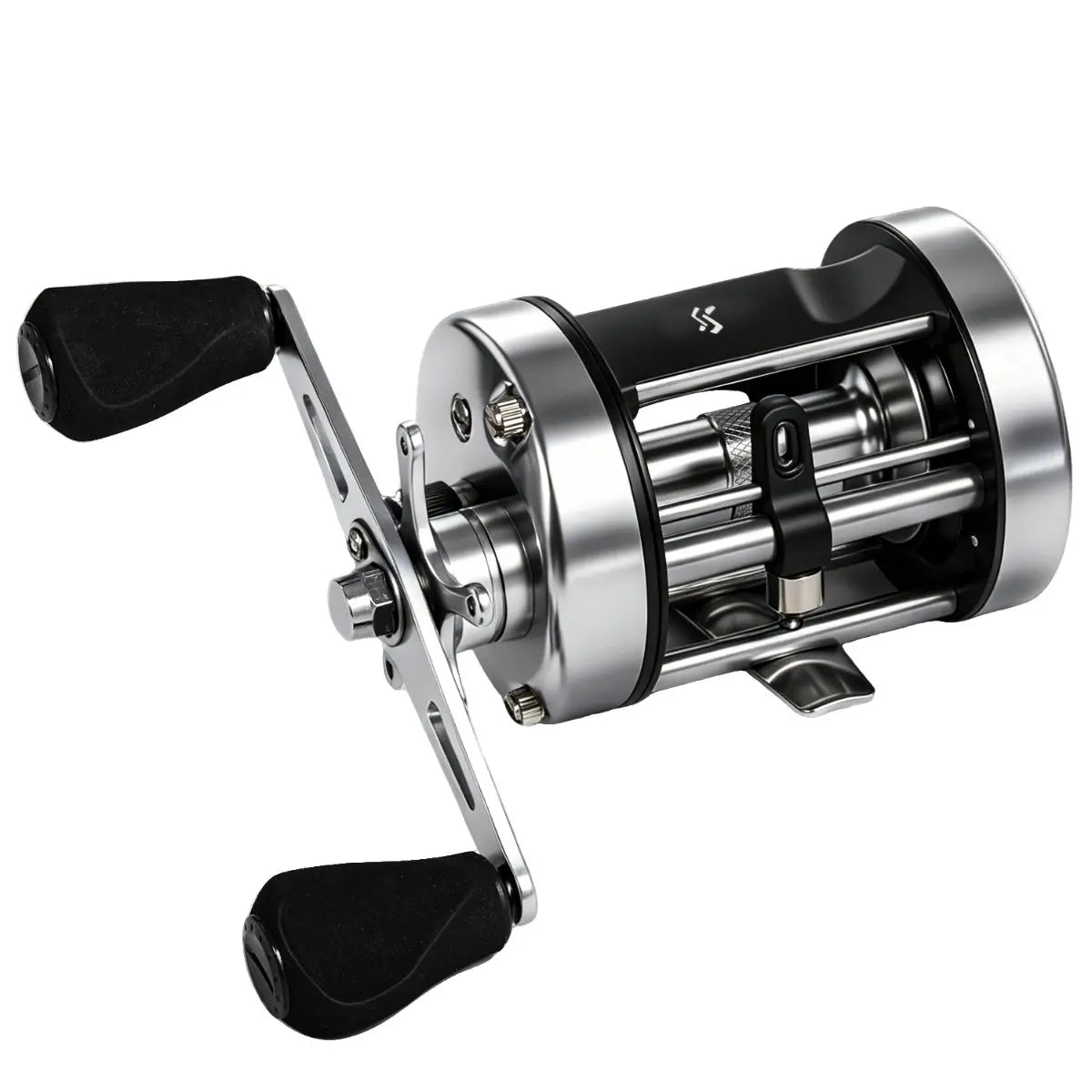 Cattyrant round Low Profile Baitcasting Reel - Centrifugal Brake, 5+1 Bearings, Aluminum Alloy, Oversize Grip, Precision Design - Ideal for Freshwater Catfish Anglers