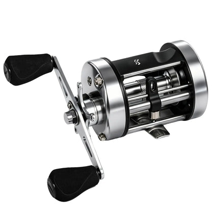 Cattyrant round Low Profile Baitcasting Reel - Centrifugal Brake, 5+1 Bearings, Aluminum Alloy, Oversize Grip, Precision Design - Ideal for Freshwater Catfish Anglers