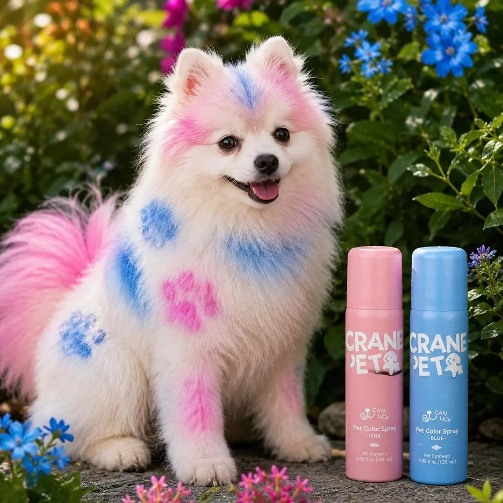 Crane Lunexis Pet Hair Color Spray Can - Dog & Cat Grooming Coating Agent, Safe, Non-Toxic, Easy Application, Easily Removed via Shampoo Wash-Off, Ideal for Festivals, Halloween