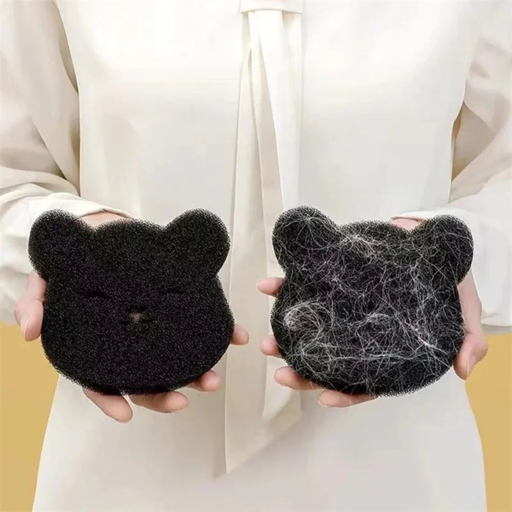 Pet hair remover set includes 2 4 pcs sticky sponges for washing machine dryer use black lint catcher