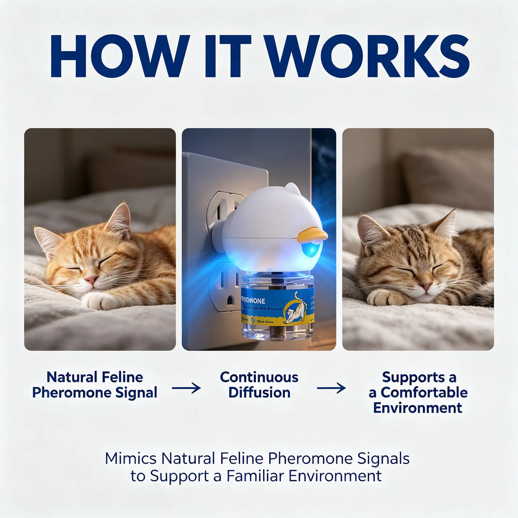 Wavetree Cat Calming Diffuser Kit (60-Day Supply) - Starter Kit + 1 Refill | Helps Support Cats with Stress, Urine Marking, Scratching, Excessive Meowing & Multi-Cat Stress | Results May Vary | Dealsforyoudays