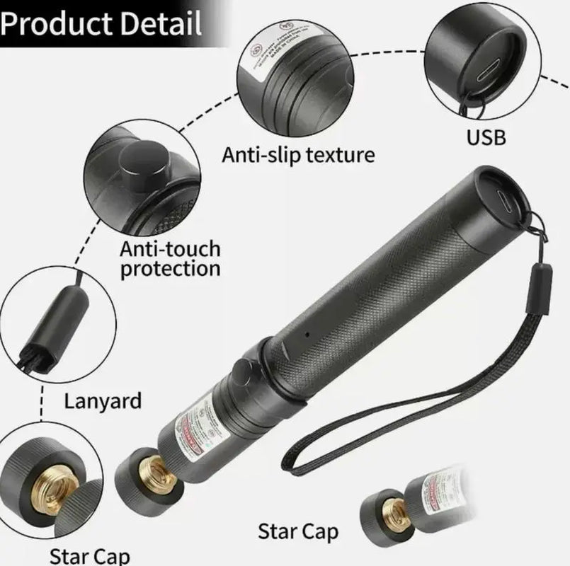 Rechargeable Green Laser Pointer/ Line Light Flashlight Long Distance Range for TV/LED/LCD Screens Flashlights Presentation, Laser Pointer Toy，Office / Outdoors / Cat/Astronomic / Construction Pet Supplies Cat Toy Petlovers