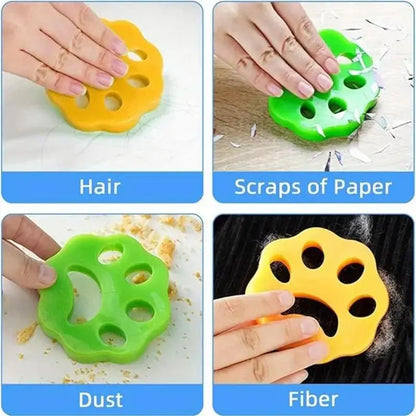 Pet Hair Remover for Washing Machine, 4 Counts/Box Double-Sided Washable Silicone Pet Hair Remover, Pet Laundry Products, Pet Hair Cleaning Tool, Dog & Cat Grooming Supplies, Laundry Balls, Laundry Accessories