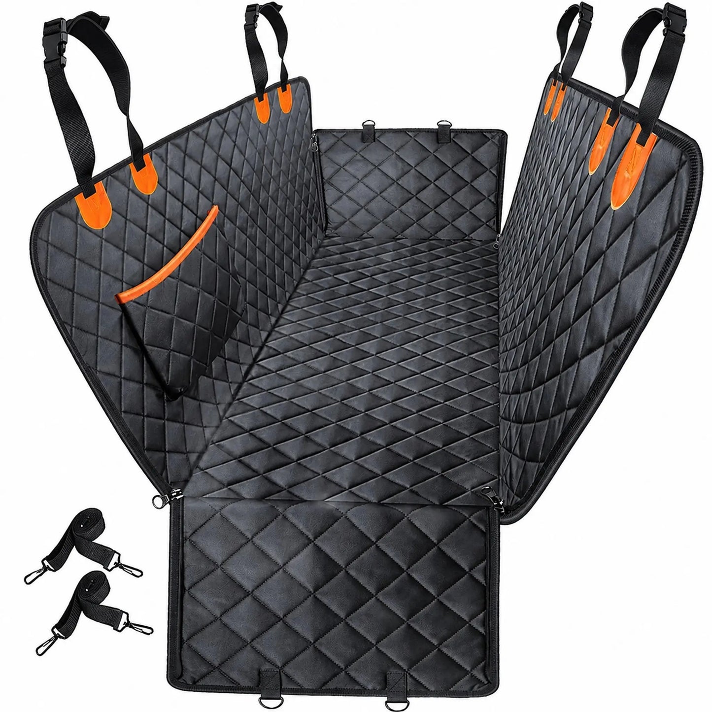 Dog Car Seat Cover - Universal Fit, Waterproof Fabric, Scratchproof, Non-Slip, Washable Pet Back Seat Travel Mat, All Seasons