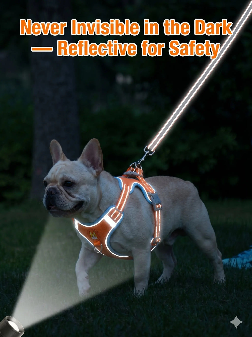 2 Pack Adjustable Pet Harness & Leash Set, Soft Suede Vest, Durable & Reflective, No-Tangle Leash for Easy Walking, Ideal for Daily Walks & Night Outdoor Use