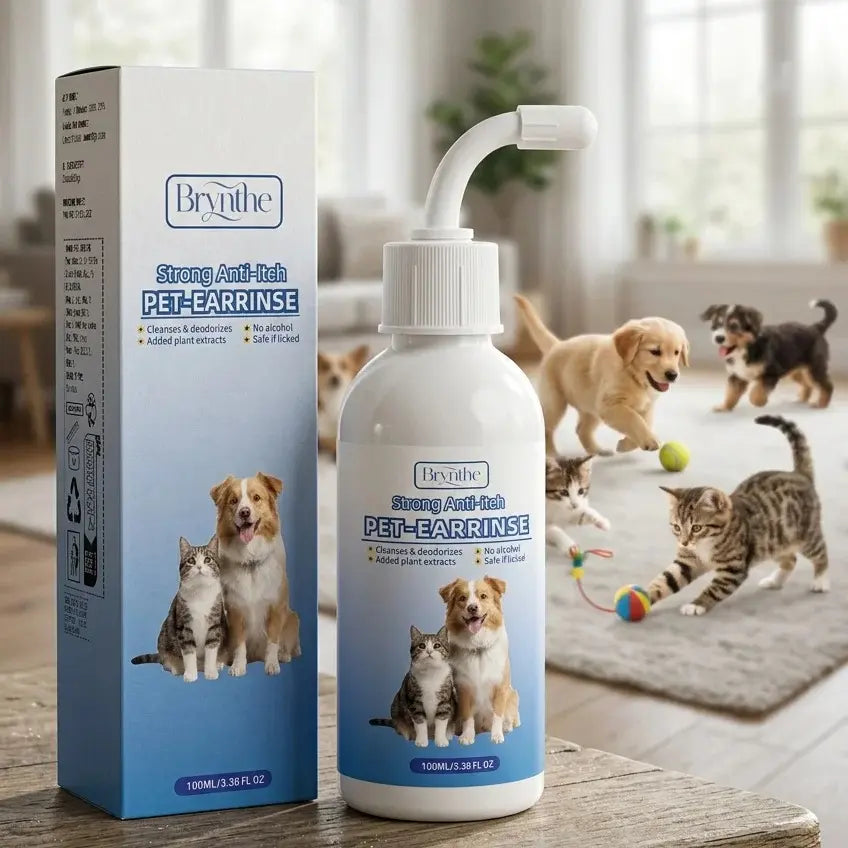 Gentle Pet Ear Wash | Odor-Free Cleaning for Dogs & Cats