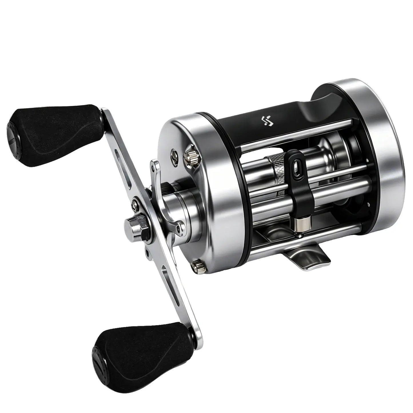 Cattyrant round Low Profile Baitcasting Reel - Centrifugal Brake, 5+1 Bearings, Aluminum Alloy, Oversize Grip, Precision Design - Ideal for Freshwater Catfish Anglers