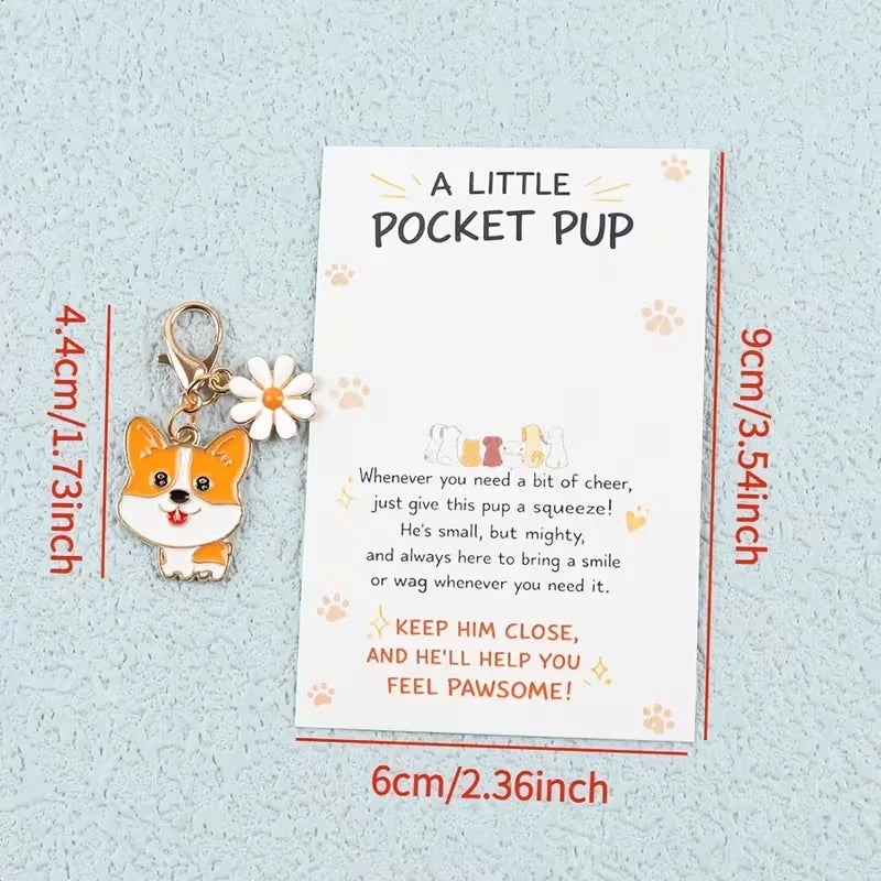 10 Cute Cartoon Puppy Keychains—2D Animal-Themed Keychains, Bag Decoration Pendants, with Inspirational Greeting Cards; Perfect Gift for Dog Lovers, Suitable for Holidays, Birthdays, and Parties, Unisex, Party Favors, Fun Keychain Design, Lightweight Key