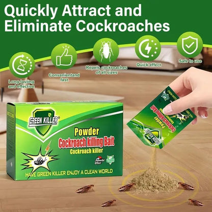 50 Packets of High-Efficiency Cockroach Bait Powder, a Fast-Acting Indoor Cockroach Killer—Completely Eliminates Cockroach Nests and Colonies, Suitable for Kitchens and Enclosed Spaces.,Dorm Essentials,Home Essentials