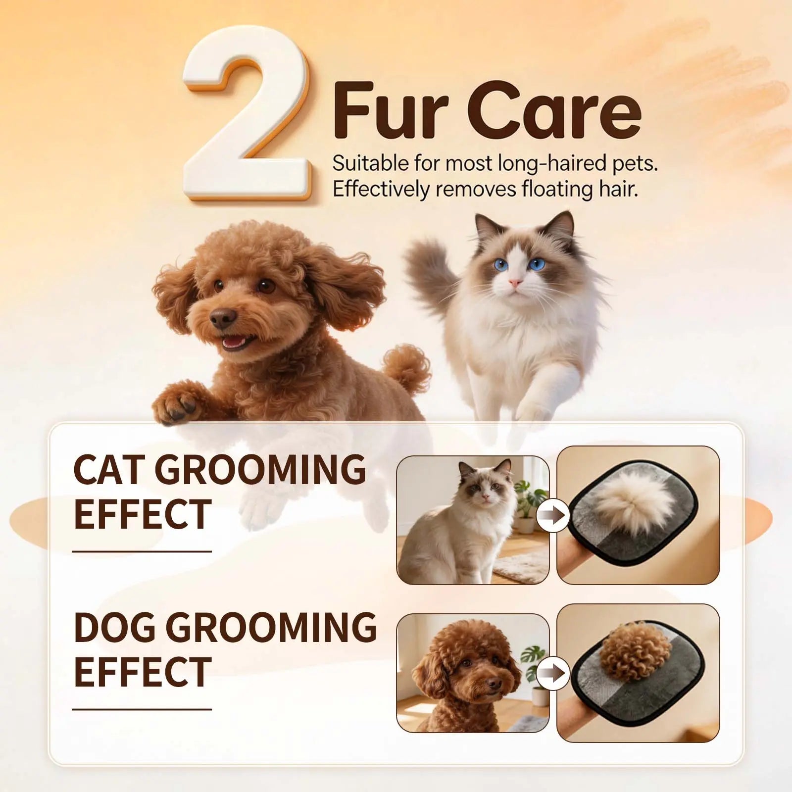 Pet Hair Remover Glove for Clothes and Furniture, Reusable Lint Cleaning Tool-
