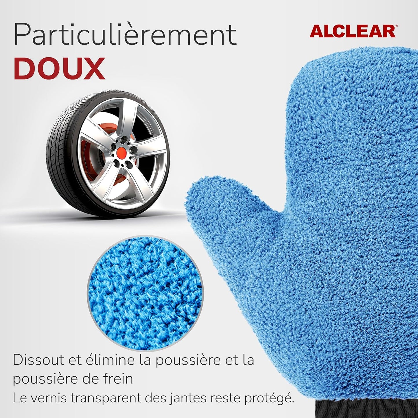 950013B Gant Microfibre Jantes 26×12 Cm, Absorbant, Sans Rayures | Gant De Nettoyage Pour Jantes Alu, Enjoliveurs Et Rayons, Pour Lavage Et Entretien Auto, Marque Allemande De Qualité