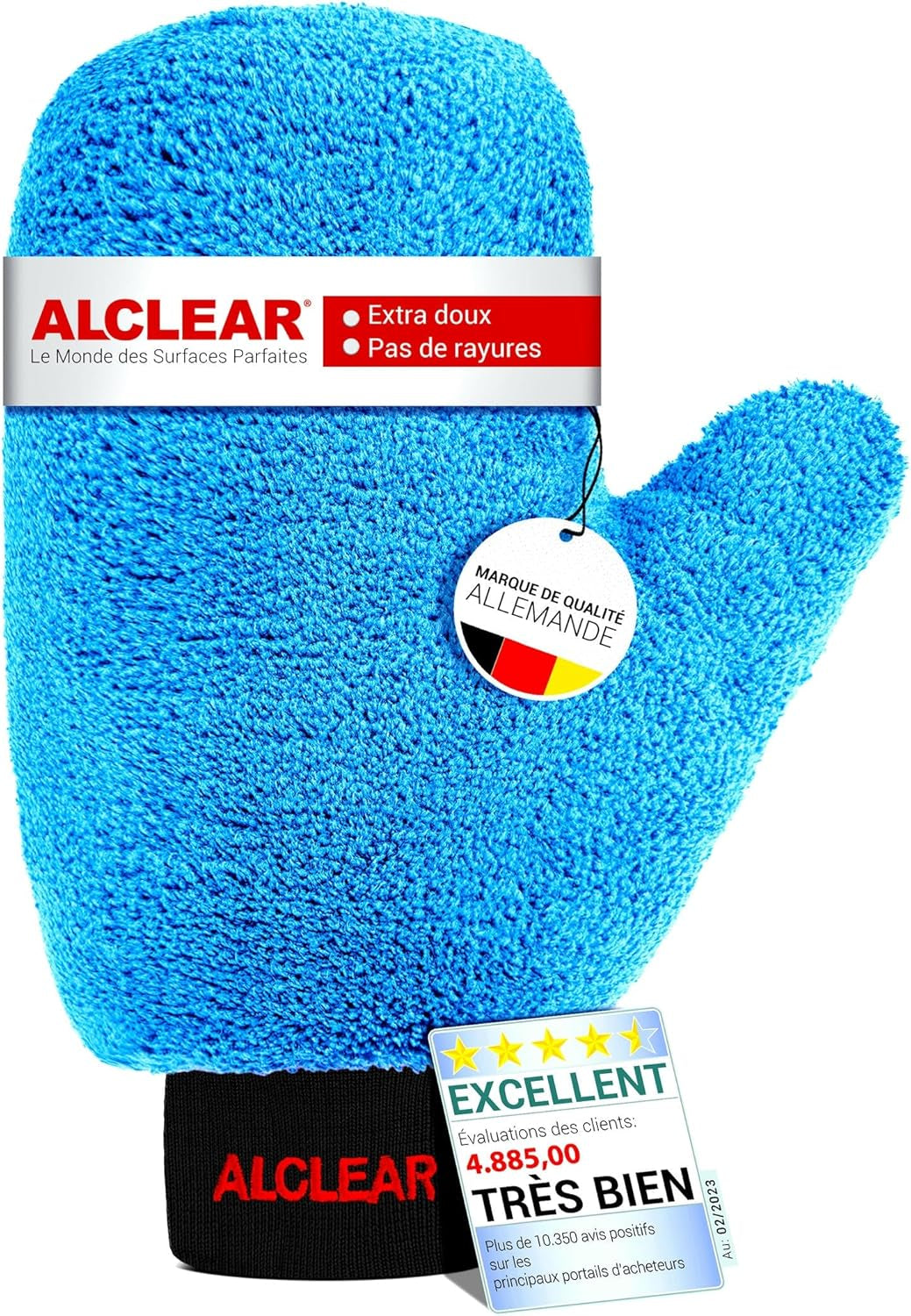 950013B Gant Microfibre Jantes 26×12 Cm, Absorbant, Sans Rayures | Gant De Nettoyage Pour Jantes Alu, Enjoliveurs Et Rayons, Pour Lavage Et Entretien Auto, Marque Allemande De Qualité