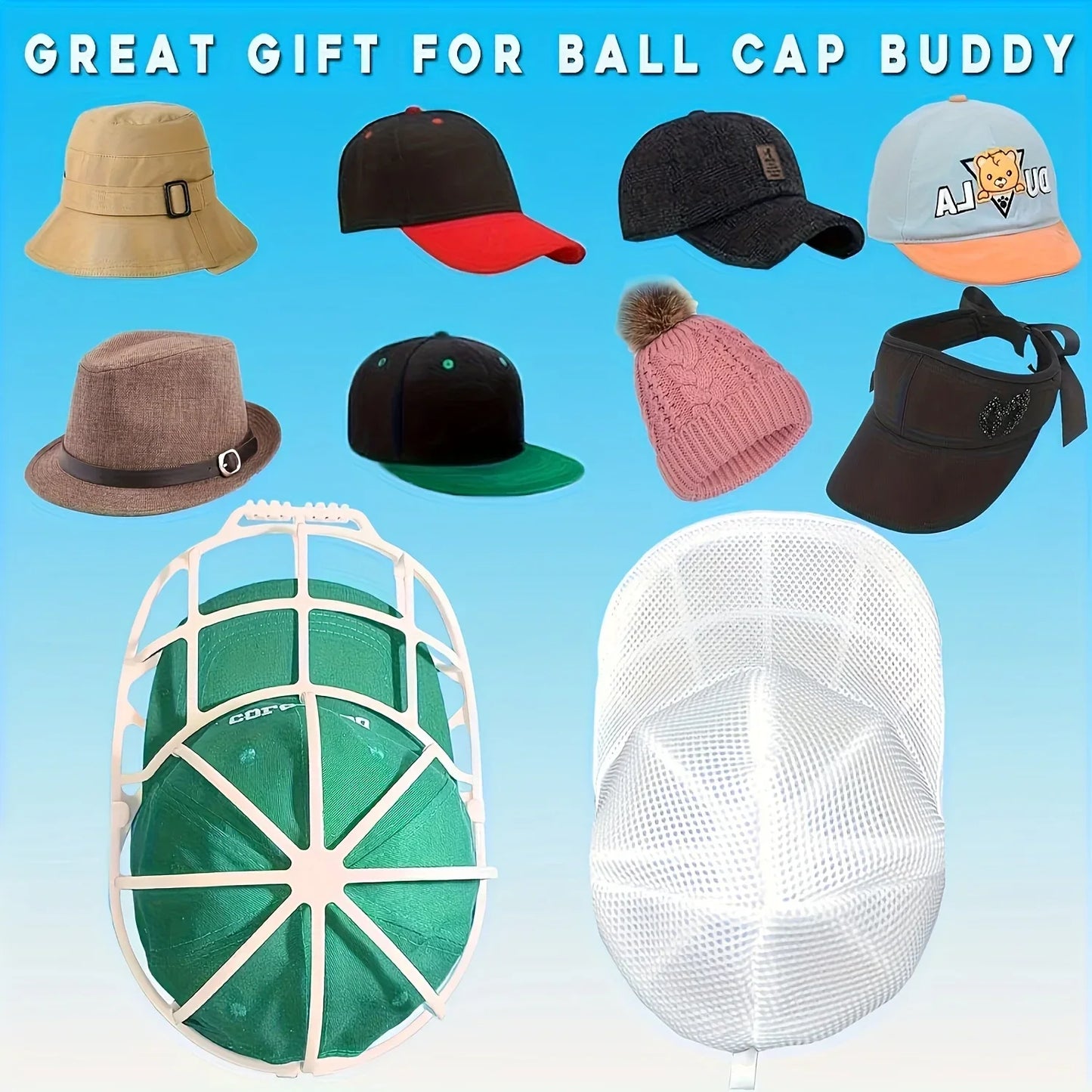 Hat Washing Cage with Mesh Bag