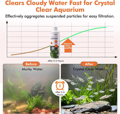 Hygger Aquarium Water Clarifier, Water Clarifier for Fish Tank, Clears Cloudy Water for Freshwater and Saltwater Tanks