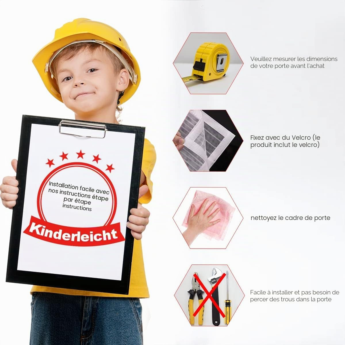 Moustiquaire Porte Fenêtre 90X210Cm, Fermeture Automatique, Blanc | Rideau Porte Moustiquaire Magnétique, Maillage Ultra Fin, Protection Efficace Contre Les Moustiques, Installer Sans Perçage