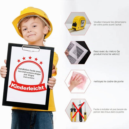 Moustiquaire Porte Fenêtre 90X210Cm, Fermeture Automatique, Blanc | Rideau Porte Moustiquaire Magnétique, Maillage Ultra Fin, Protection Efficace Contre Les Moustiques, Installer Sans Perçage